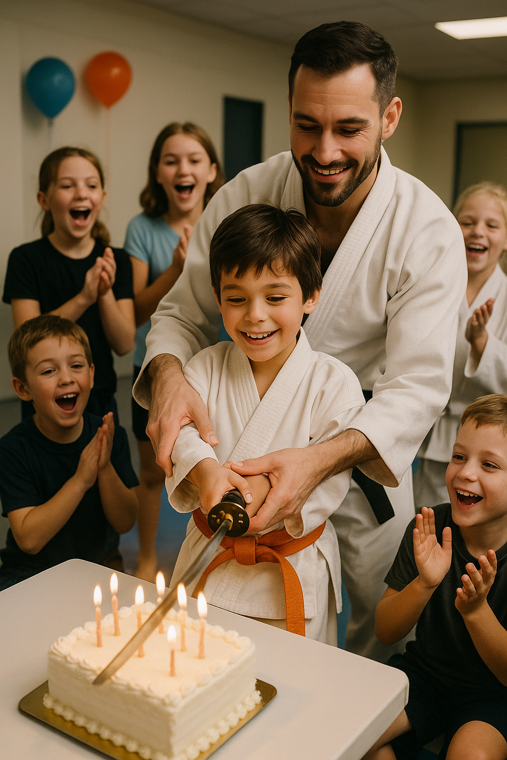 Ceremony moment for the birthday star
